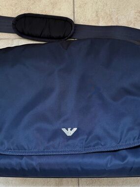 Emporio Armani Kids Bag Baby Diaper Bag with Insulated Crossbody Navy Genuine